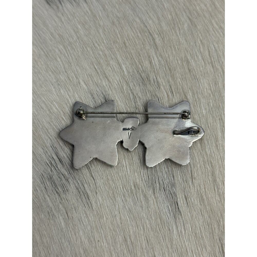 Native American Silver Cloud Robert Vandover Spiny Turquoise Cluster Pendant Pin - Picture 4 of 13